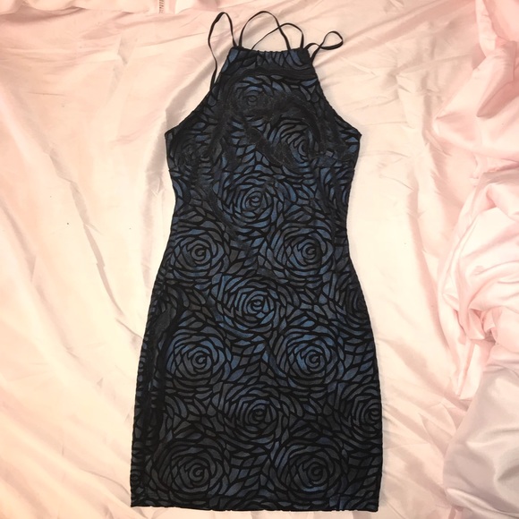 Dark blue and black dress - Picture 4 of 5